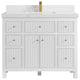 Sonoma 42 Single Sink Reeded Bath Vanity in White 2" Empira White
