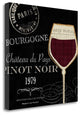 "At The Winery II Black" By Veronique Charron, Giclee on Gallery Wrap Canvas
