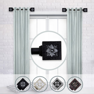 Zula Side Curtain Rods 12-20", Black