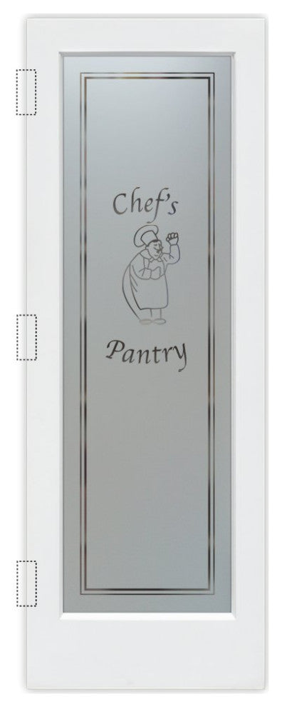 Pantry Door - Happy Chef - Primed - 28" x 96" - Book/Slab Door