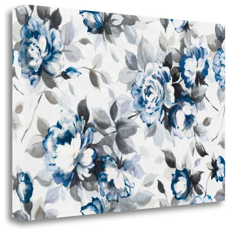 "Scent Of Roses Indigo" By Wild Apple Portfolio, Giclee on Gallery Wrap Canvas