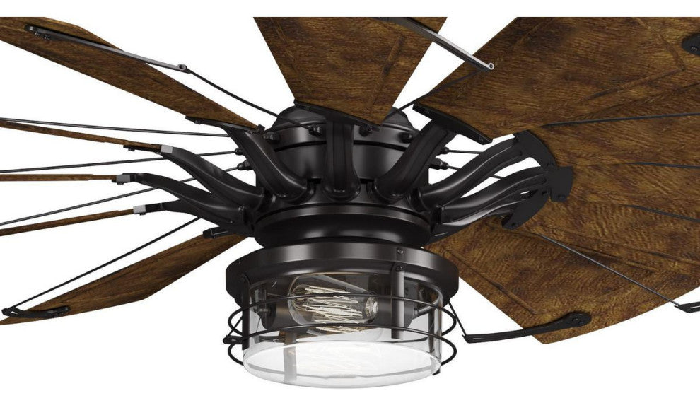 Springer II Collection Antique Nickel Rustic Light Kit for Ceiling Fan, Architectural Bronze