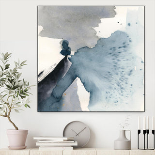 "Winter Current IV" Framed Canvas by Giant Art 30"x30"