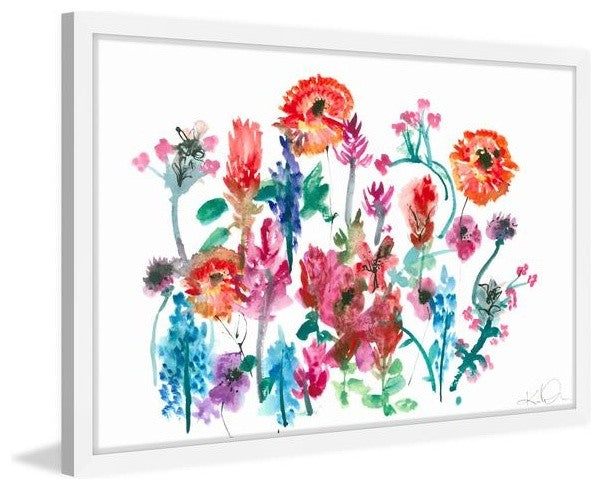 "Petites Fleurs" Framed Painting Print, 30"x20"