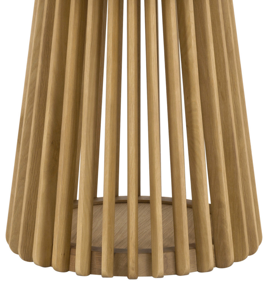 Pasadena 47" Wood Round Dining Table, Natural Oak Finish