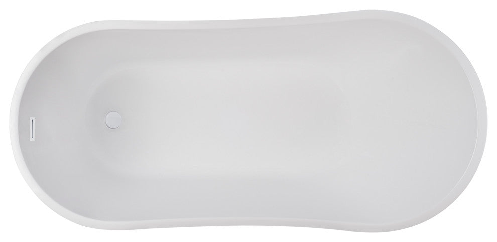 Freestanding Acrylic Bathtub, Pure White