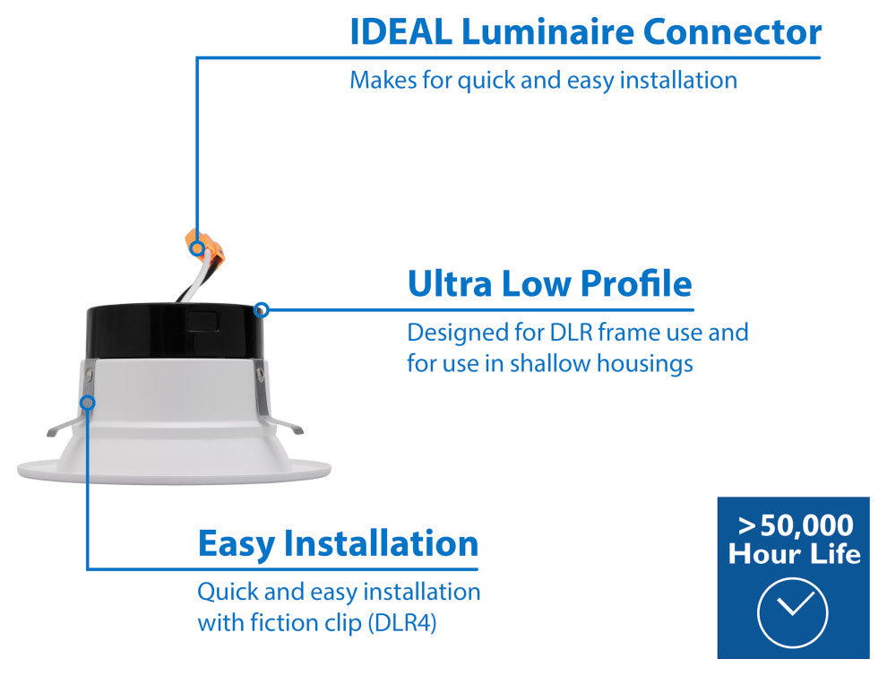 DLR4 SELECT Series 4" White LED Recessed Downlight
