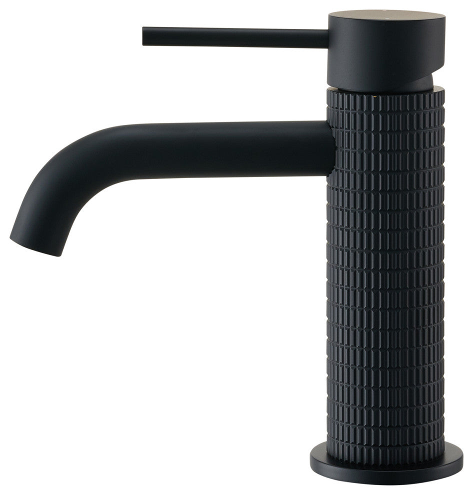 Mendavia Single-Handle Basin Bathroom Faucet, Matte Black, High Handle