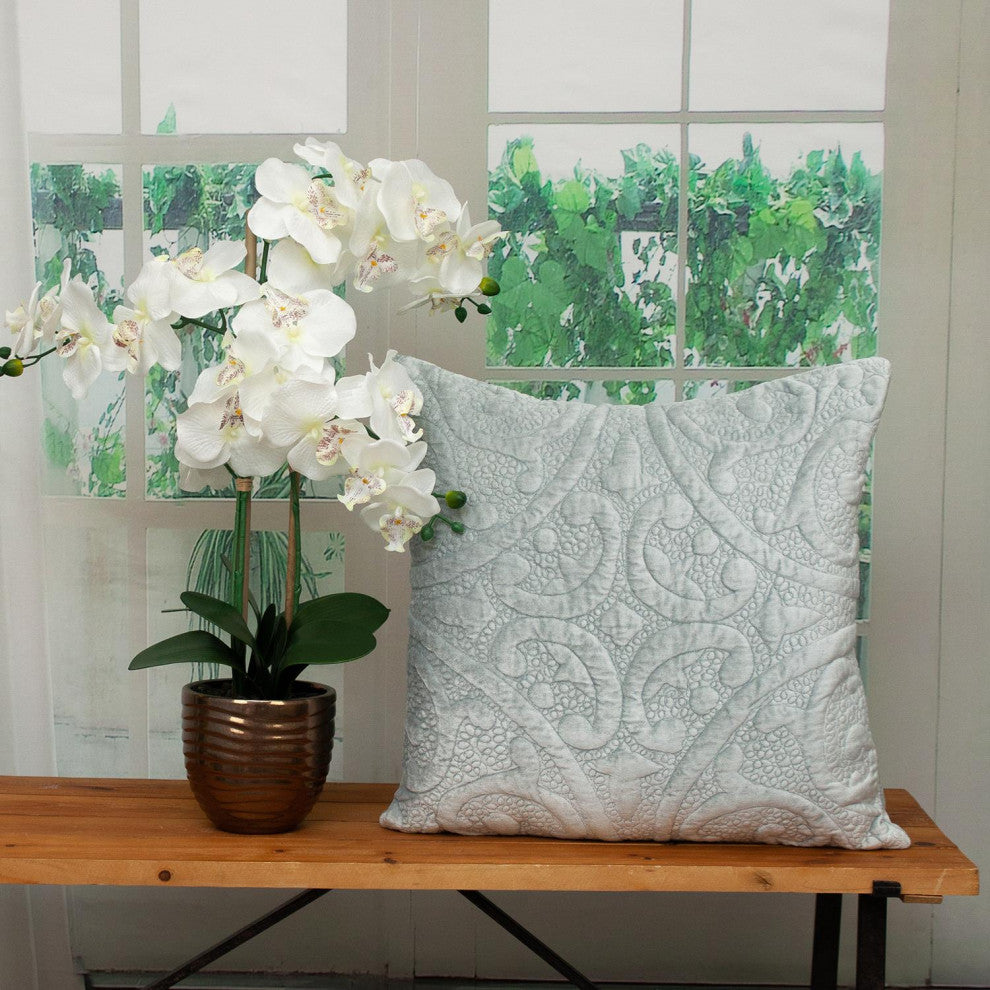 Parkland Collection Cristal Gray Throw Pillow