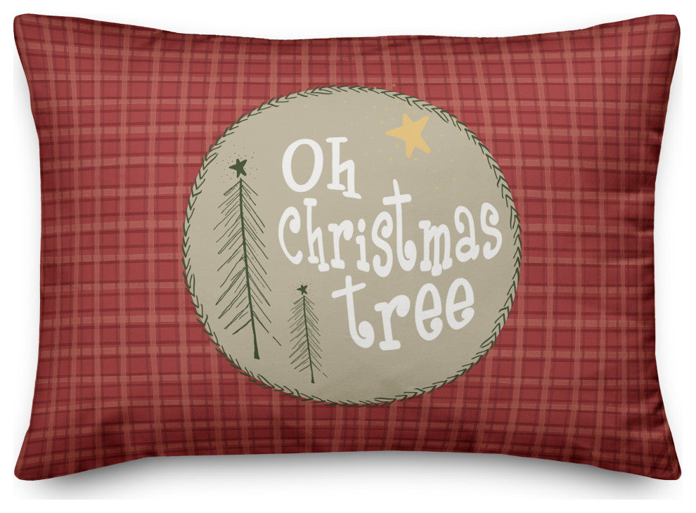 Christmas Quilt Pattern 8 20x14 Spun Poly Pillow