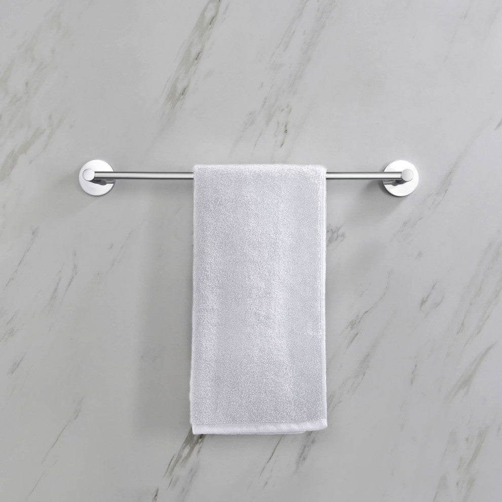 Circular Bathroom 18" Towel Bar, Chrome