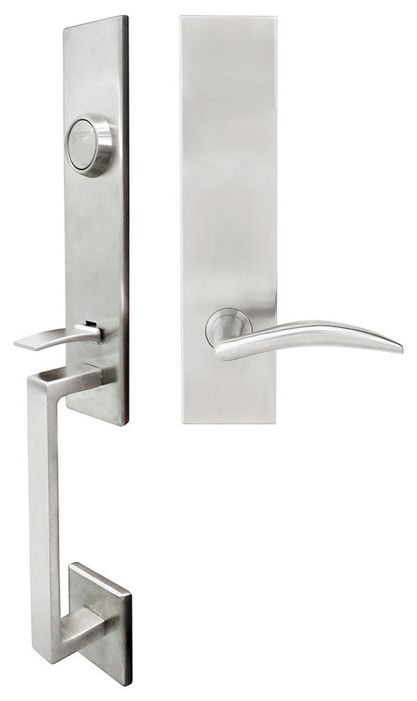 Air-Stream Lever, Tubular Dummy Handleset, Left Hand, Satin Stainless Steel