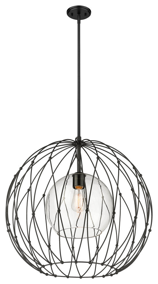 Zlite 1940P24-MB 1-Light Pendant, Clear