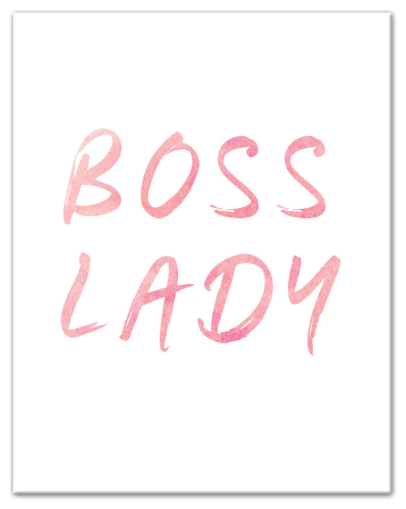 Boss Lady Watercolor 11x14 Canvas Wall Art