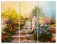 "Stone Stairs in Forest" Metal Wall Art, 3 Panels, 36"x28"