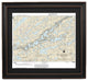 Poster Size Framed Nautical Chart, Knife Lake, Minnesota, 36x32