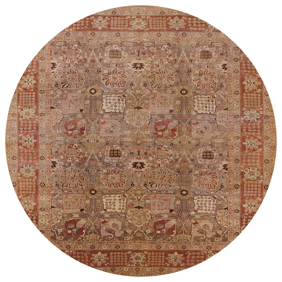 Ahgly Company Indoor Round Mid-Century Modern Area Rugs, 8' Round