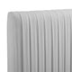 Eloise Channel Tufted Performance Velvet Twin Headboard-Light Gray