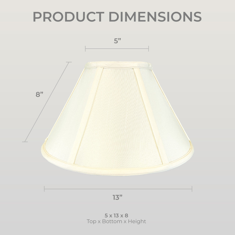 Royal Designs Coolie Empire Lamp Shade, Eggshell, 5x13x8, Single