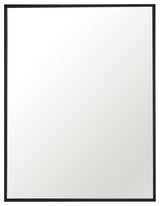 Metal Frame Rectangle Mirror 24" Black Finish