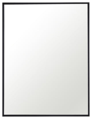 Metal Frame Rectangle Mirror 24" Black Finish