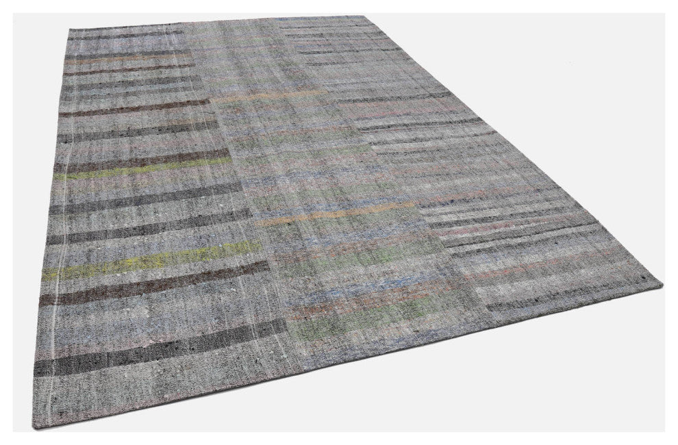 Rug N Carpet - Handmade Oriental 8' 1'' x 11' 6'' Vintage Patchwork Kilim Rug