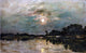 Charles Francois Daubigny Riverbank in Moonlight Wall Decal Print