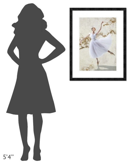 "White Ballerina" Framed Digital Print by Teo Rizzardi, 24x32"