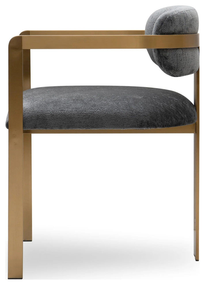 Sidecar Dining Chair, Hammered Chenille