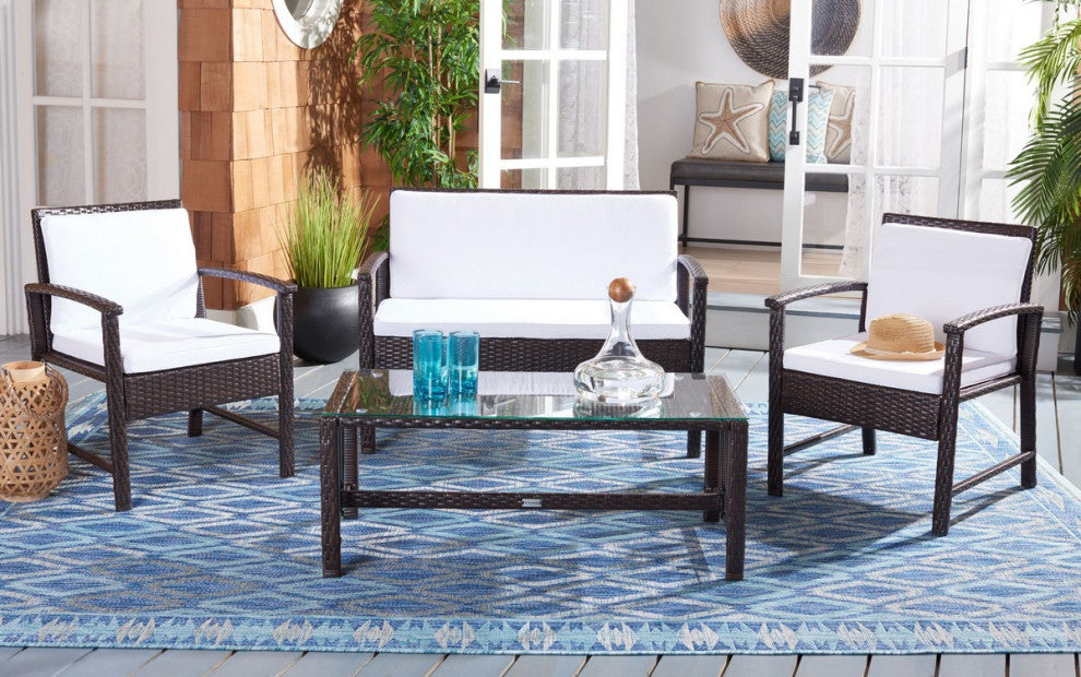 Safavieh Krissy Living Set, Brown/White