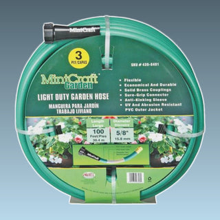 Mintcraft GH-58503-1003L Light Duty 3 Ply PVC Garden Hose, 5/8" x 100'