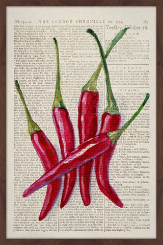 "Red Hot Chilies II" Framed Painting Print, 12"x18"