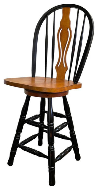 Black Cherry Selections 24 Keyhole Windsor Barstool