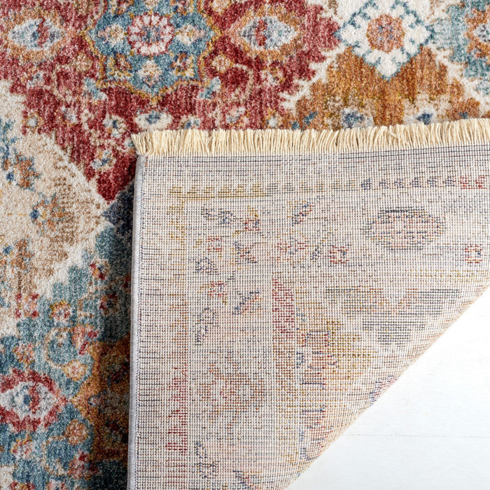 Safavieh Lauren Ralph Lauren Collection LRL1401 Rug, Ivory/Blue/Rust, 2'x8'