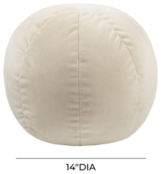 Boba Round Pillow, Cream, 14"