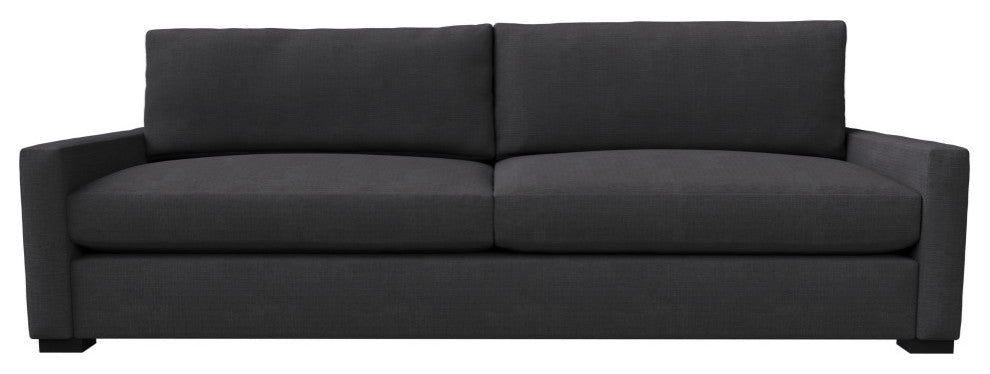 Nativa Interiors Revolution 95" Sofa, Charcoal, Depth: Classic