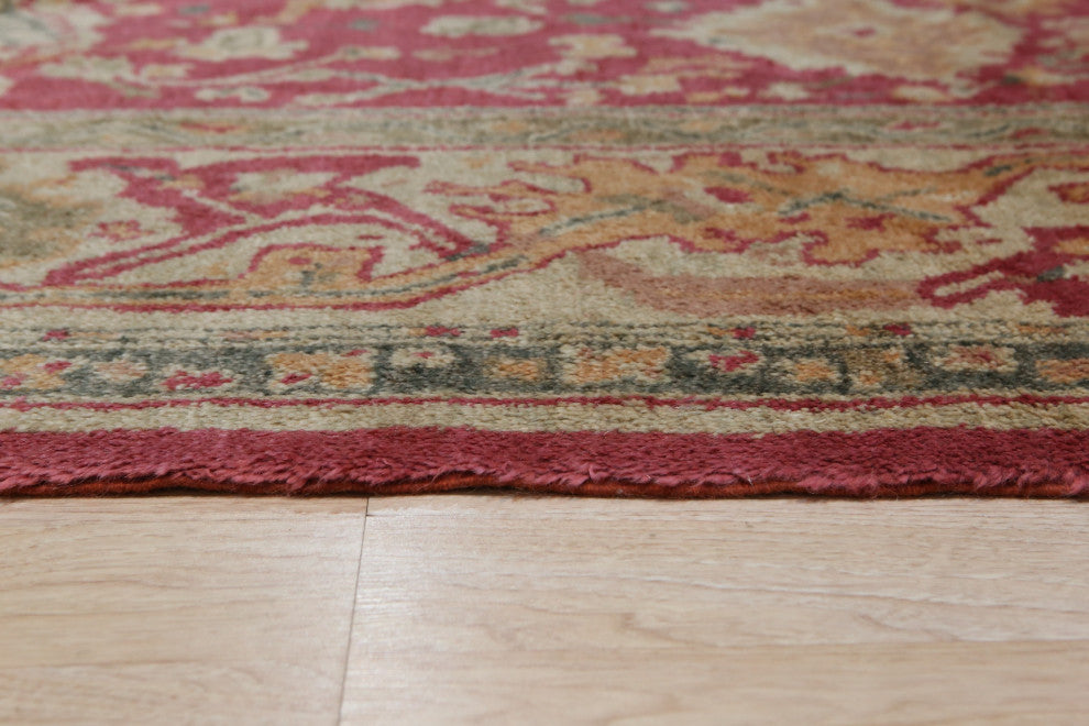 Red Traditional All Over Oushak Area Rug