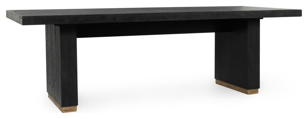 Kosas Home Lynx 94" Reclaimed Pine Wood Dining Table, Black