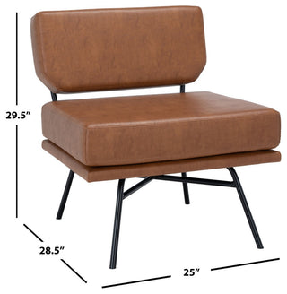 Safavieh Kermit Accent Chair, Cognac/Black