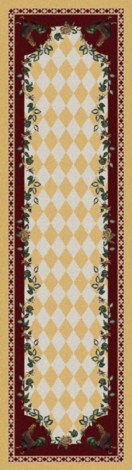 High Country Rooster Rug, Yellow, 2'x8', Runner