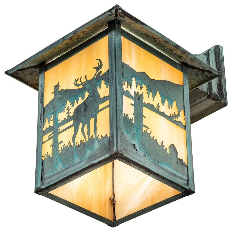 9 Wide Seneca Deer Creek Solid Mount Wall Sconce