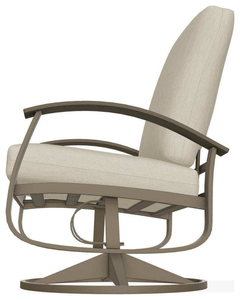 Belle Isle Cushion Outdoor Swivel Rocker, Huskie/Beachwood