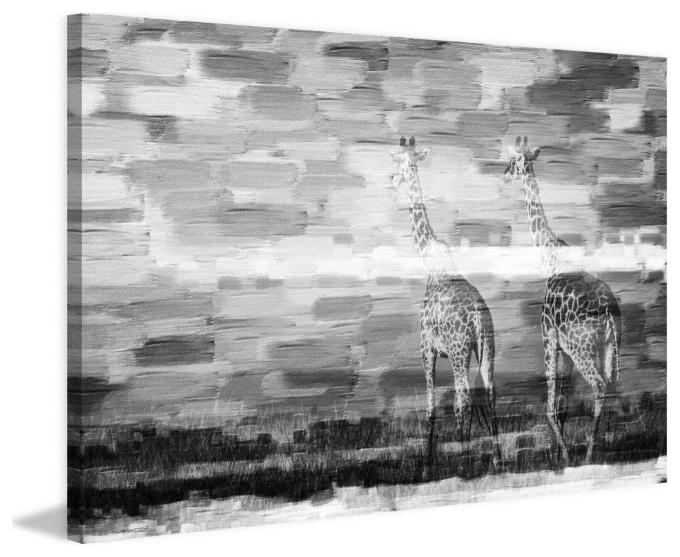 "Giraffes" Print on Canvas, 45"x30"