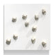 Faceted Gem Shape 1.5 in Wall Hook Organic Rock Off White Outdoor Safe Rock