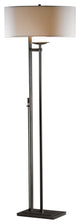Rook Floor Lamp, Dark Smoke Finish, Natural Anna Shade
