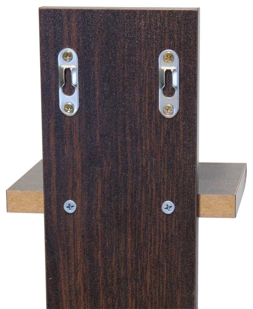Danya B. Utility Column Spine Wall Shelves, Walnut