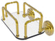 Que New Wall Mounted Guest Towel Holder, Polished Brass