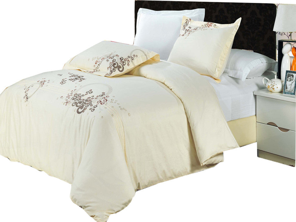 Sophia Embroidered Duvet Cover Set, Full/Queen