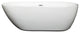 Melissa 65" Freestanding White Bathtub, Polished Chrome Drain and Overflow Trim