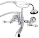 AE551TX-P 7" Wall Mount Tub Faucet with Hand Shower, Polished Chrome